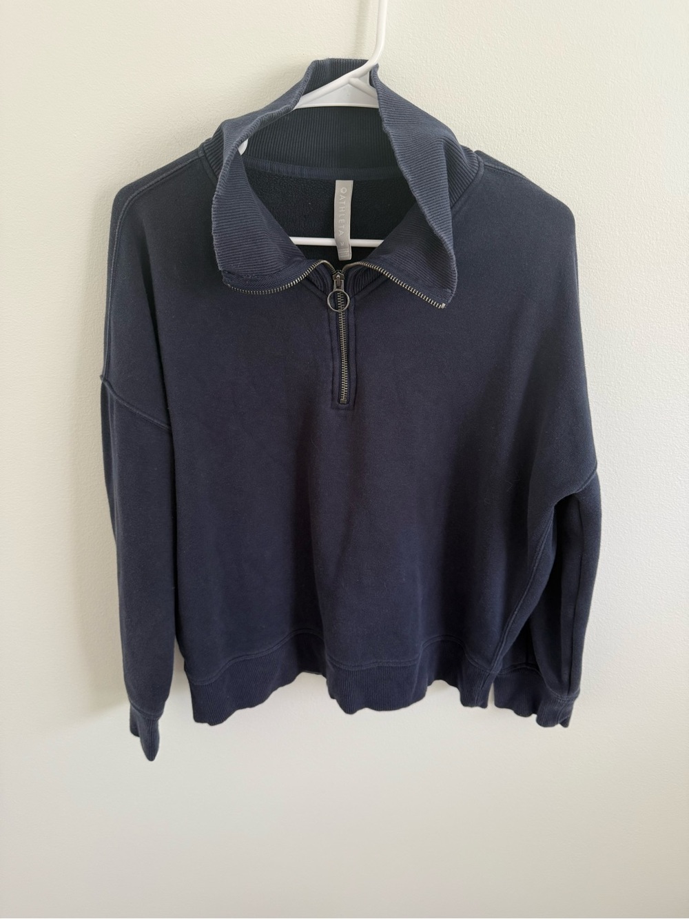 Athleta Navy Quarterzip Pullover